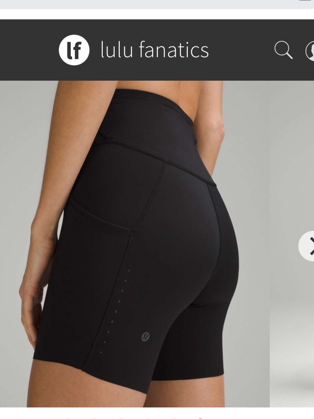 NWT Lululemon Fast and Free High-Rise Short 6" w Pockets sz 6 Black Reflective